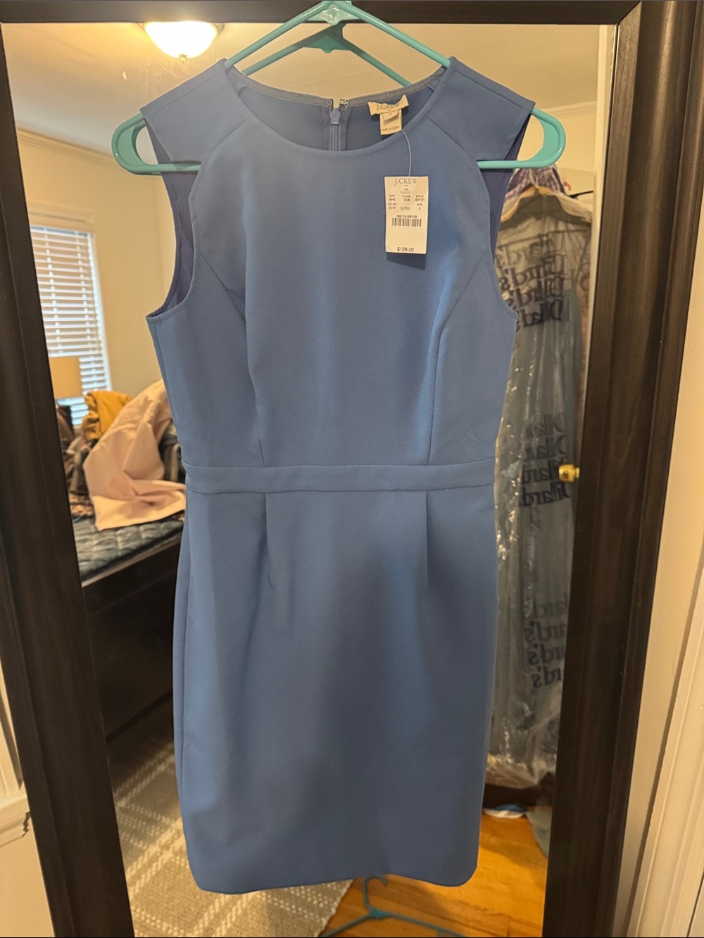 J. Crew Tailored Sleeveless Dress in Periwinkle Blue
